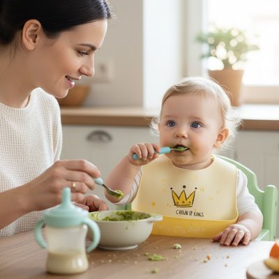 Bavoir silicone repas