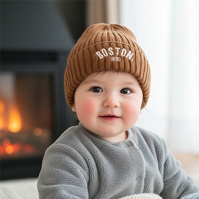 Bonnet bebe marron