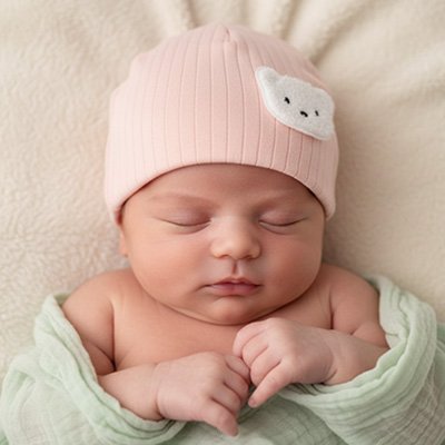 Bonnet bebe rose coton