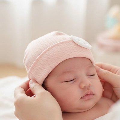 Bonnet bebe rose