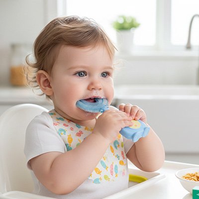 Brosse a dent bebe bleu koala