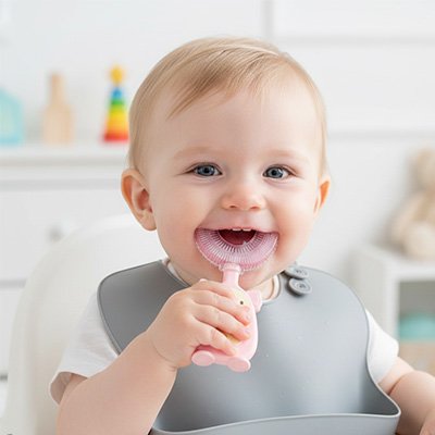 Brosse a dent bebe rose koala