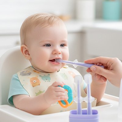 Brosse a dent bebe violet