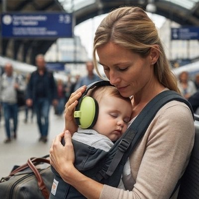 Casque anti bruit bébé dort