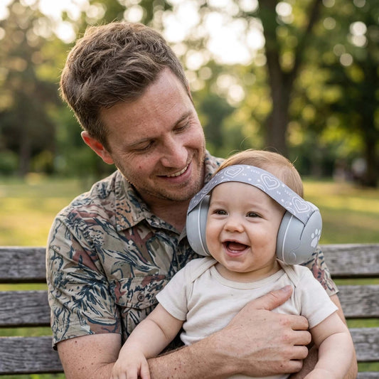 Casque anti bruit bébé gris