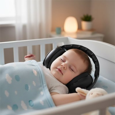 Casque anti bruit bébé noir
