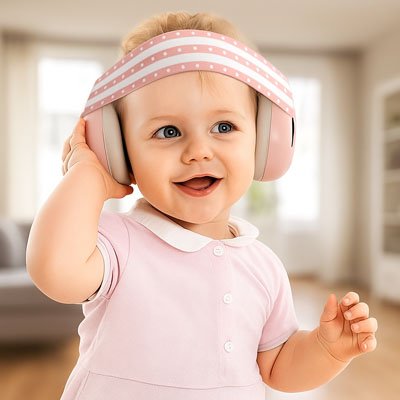 Casque bébé anti bruit elastique