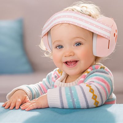 Casque bébé anti bruit rose