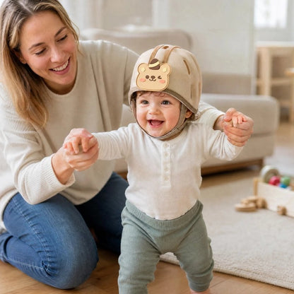Casque pour bebe kaki