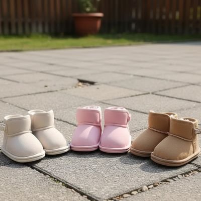 Chaussure bebe beige rose marron
