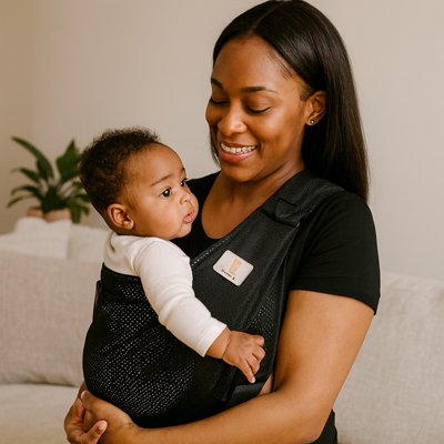 Echarpe de portage confortable noir
