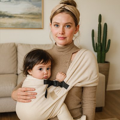 Echarpe de portage maman bebe