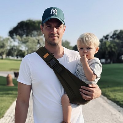 Echarpe de portage noir compacte