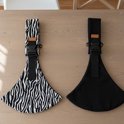 Echarpe de portage zébré noir