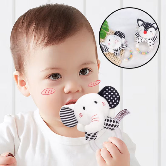 hochet bebe elephant blanc