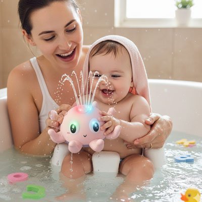 Jouet baignoire bebe poulpe
