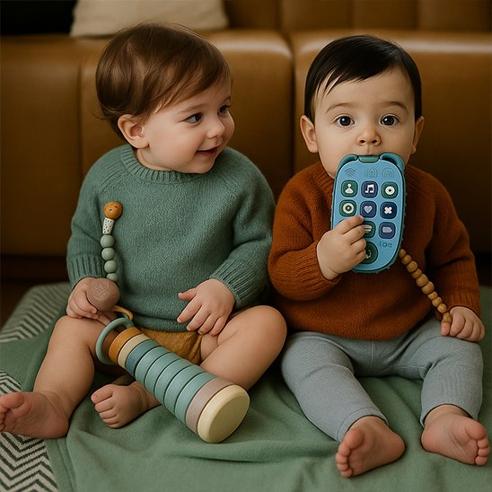 Jouet bebe 1 an portable silicone