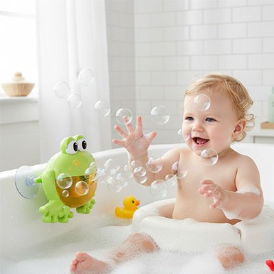Jouet de bain​ grenouille vert bulle
