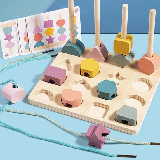 jouet en bois forme géométrique