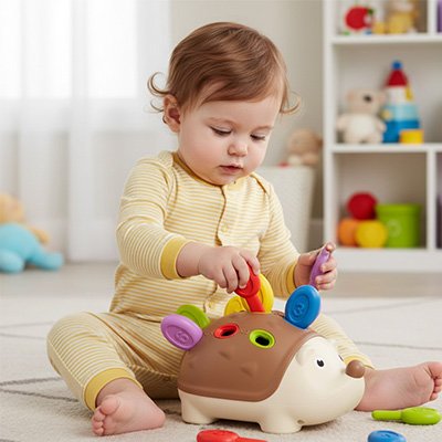 Jouet pour bebe 18 mois hérisson colorée