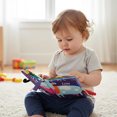 Livre bebe en tissus apprentissage