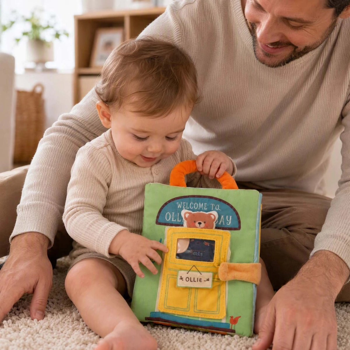 Livre bebe en tissus ours