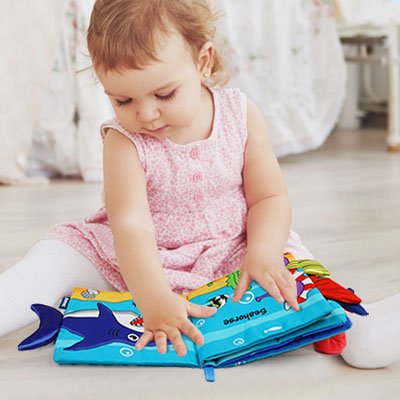 Livre bebe en tissus poisson aquatique