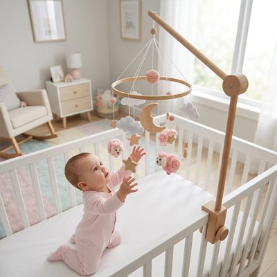 Mobile pour bébé mouton