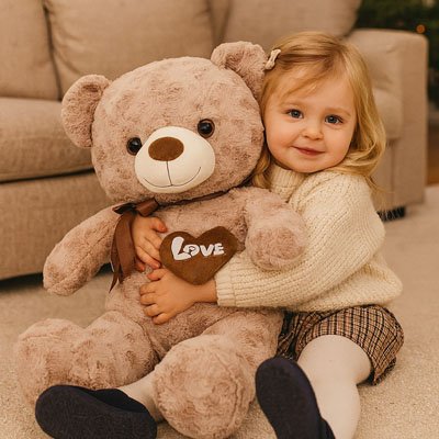 ours en peluche beige