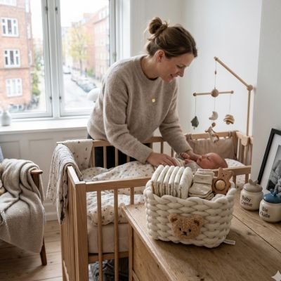 Panier rangement bébé design chambre