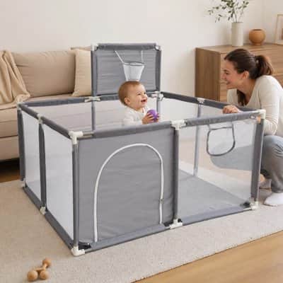Parc bébé gris design