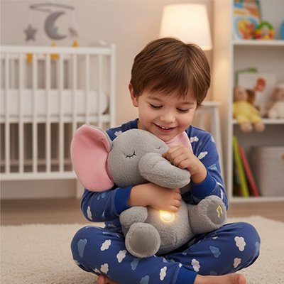 Peluche qui respire éléphant