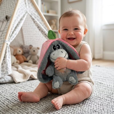 Peluche qui respire fraise