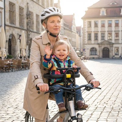 Porte bebe velo noir