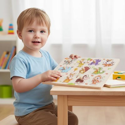 Puzzle en bois éducatif