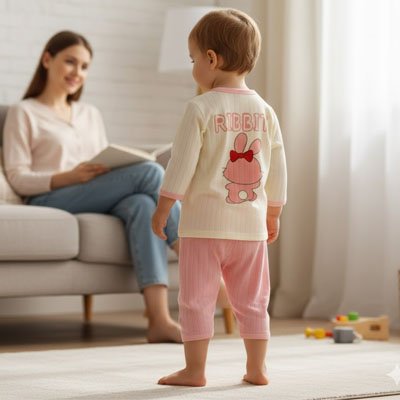 Pyjama bebe motif lapin
