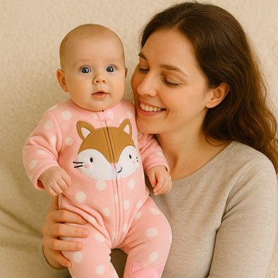 Pyjama bebe​ polaire rose