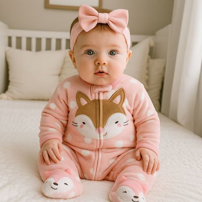 Pyjama bebe​ rose-renard