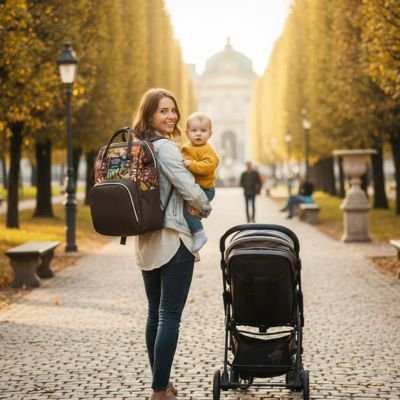 Sac a langer marron promenade