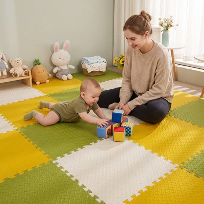 Tapis en mousse puzzle bebe-maman