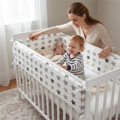 Tour de lit bébé étoile protection