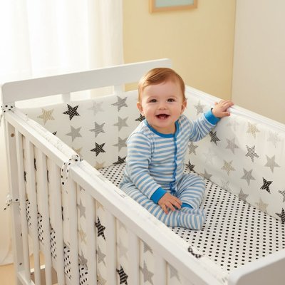 Tour de lit bébé blanc