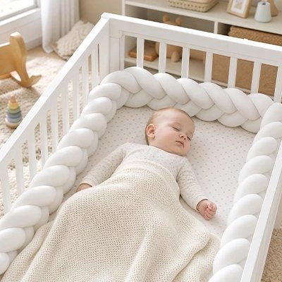 Tour de lit tressé bebe