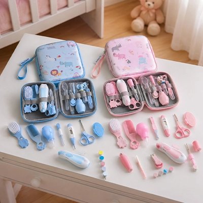 Trousse de toilette bebe bleu rose