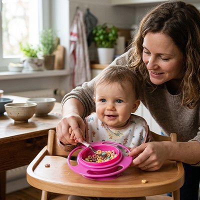 vaisselle bebe rose fille