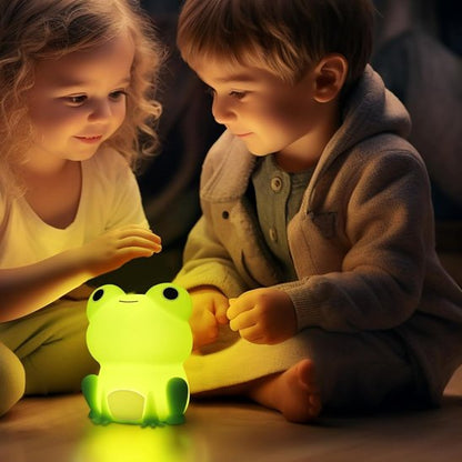 Veilleuse bébé grenouille colorée