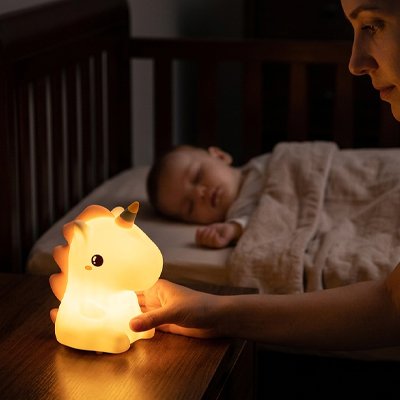 Veilleuse bébé licorne lumineux