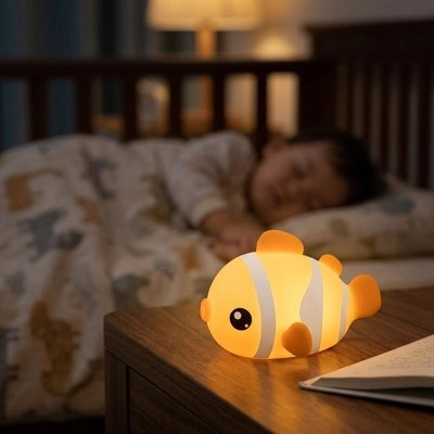 Veilleuse bébé poisson orange
