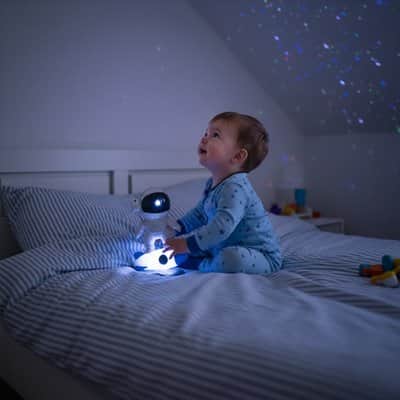 Veilleuse Projecteur Bébé Astronaute – Galaxie & Constellations – LED – Certification CE - Mum'sbaby