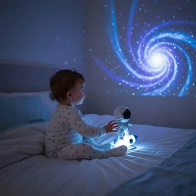 Veilleuse Projecteur Bébé Astronaute – Galaxie & Constellations – LED – Certification CE - Mum'sbaby